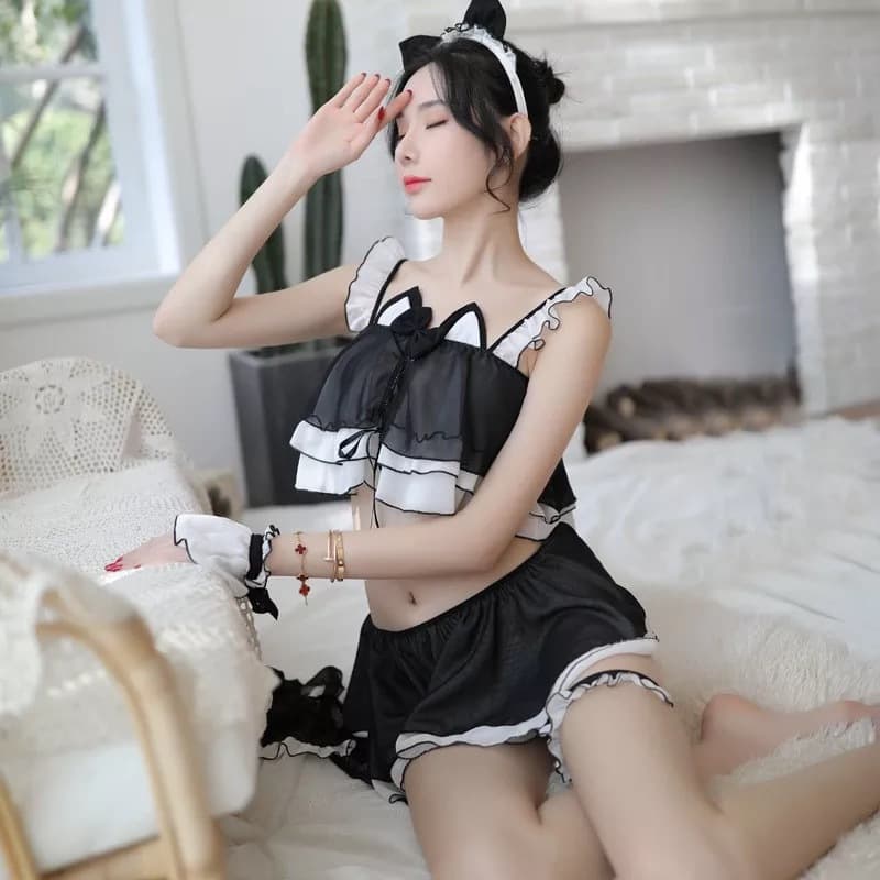 New Sexy Lingerie Cute Cat Girl Costume Game Seduction Set Drop Shipping