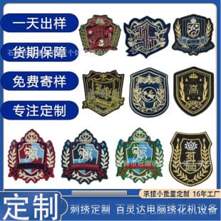 Custom Embroidered Cloth Patch Hook and Loop Arm Patch Custom Sew-On Self-Adhesive Patch Custom Campus JK Pin Embroidered Badge