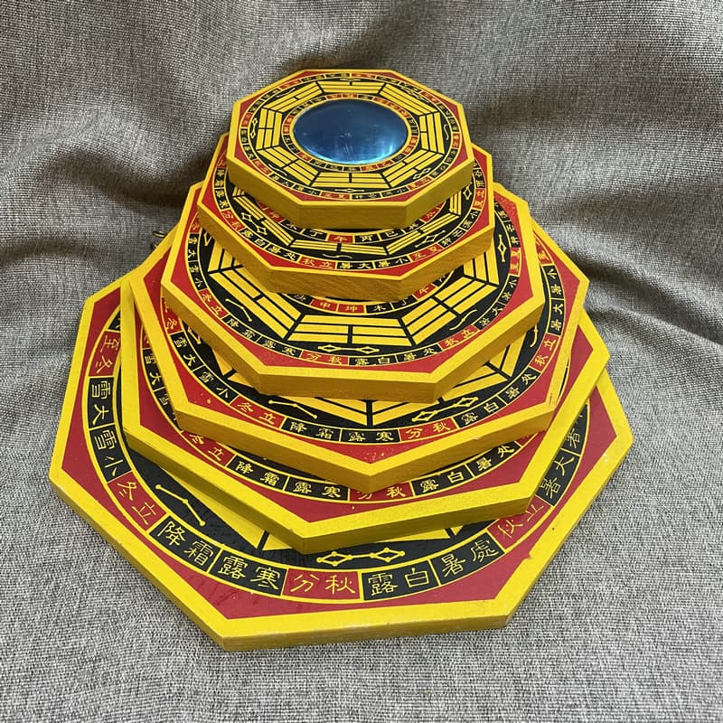 Factory Supply Luopan Bagua Zhonggong Craft Medium Gold Edge Luojing Convex Concave Bagua Fengshui Items Series
