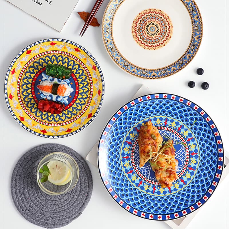Sushi Plate Creative Plating European Style Dinner Plate Flat 11 Inch Western Plate Home Use