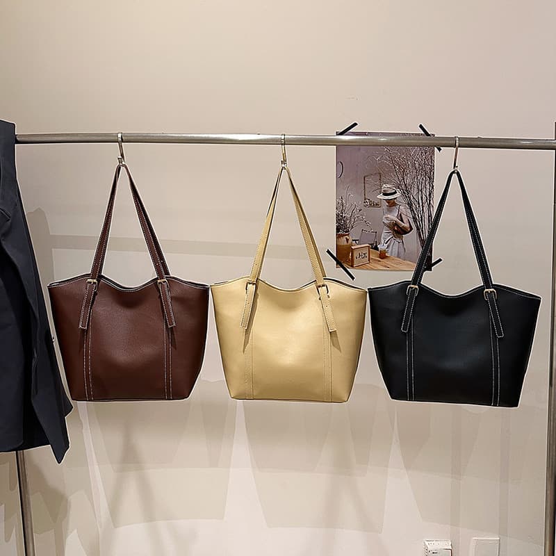 Summer Large Bag Women Big Bag New Korean Style Simple Large Capacity Soft Tote Bag Casual Trendy Single Shoulder Bag