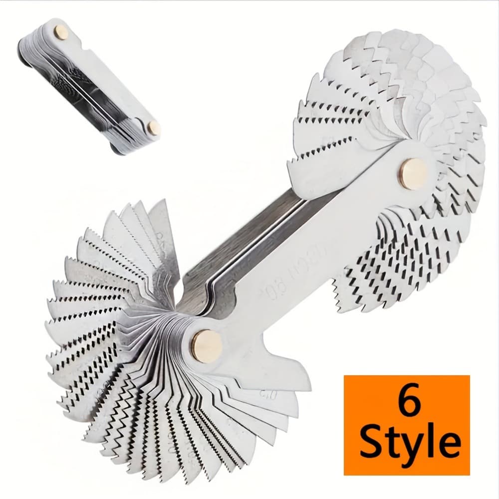2025 New Cross-border Drop Shipping 6 Types Alloy Thread Gauge Dual Metric Imperial Alloy Thread Gauge