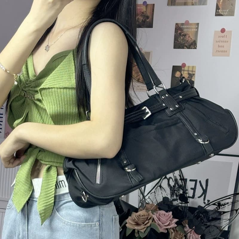 Korean 2026 new travel bag for women, sweet and cool girl single shoulder crossbody tote bag, large capacity women's bag, high-end