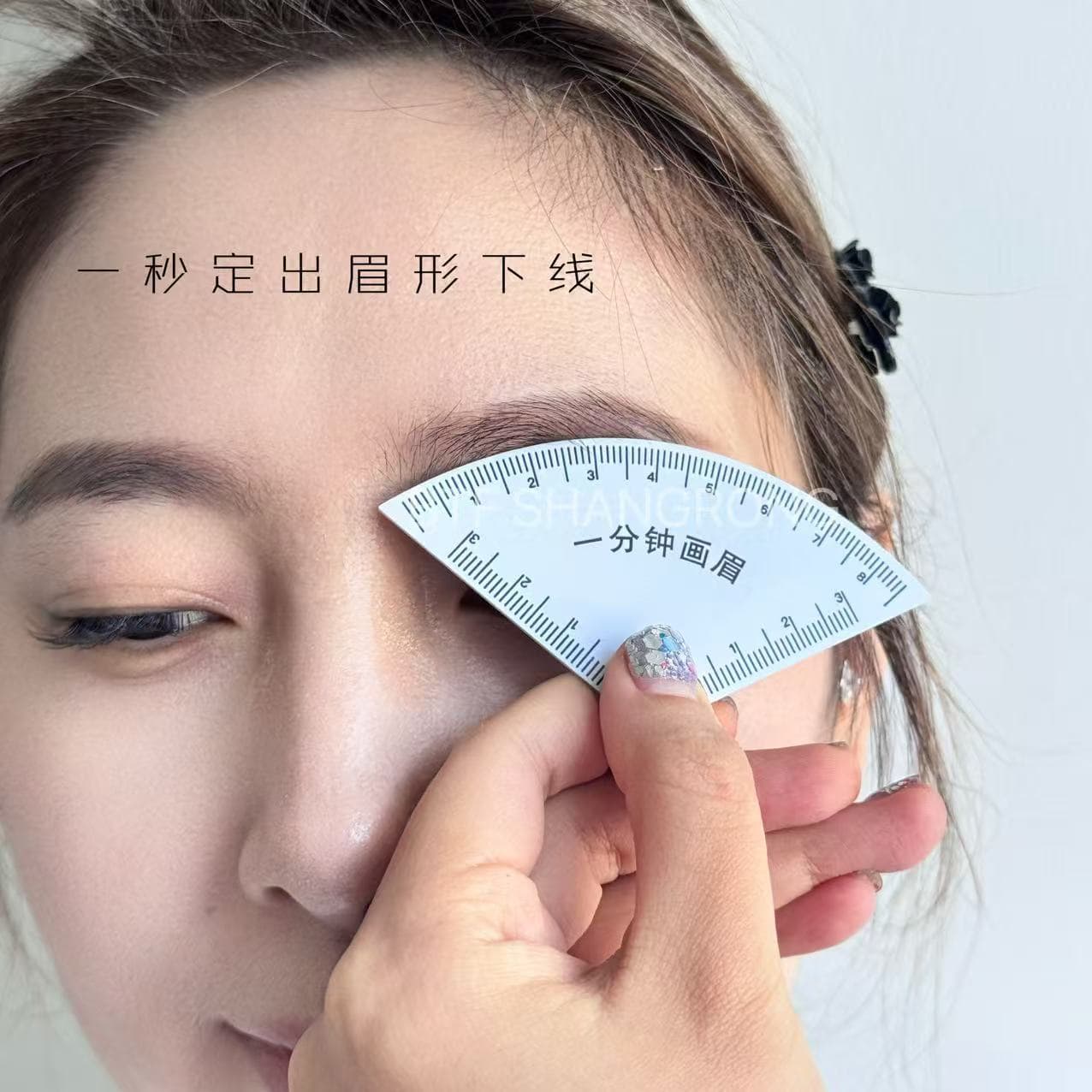 Authorized Product: Beginner Brow Embroidery One-Minute Eyebrow Drawing Tool, Quick Eyebrow Shape Design Tool with Eyebrow Ruler