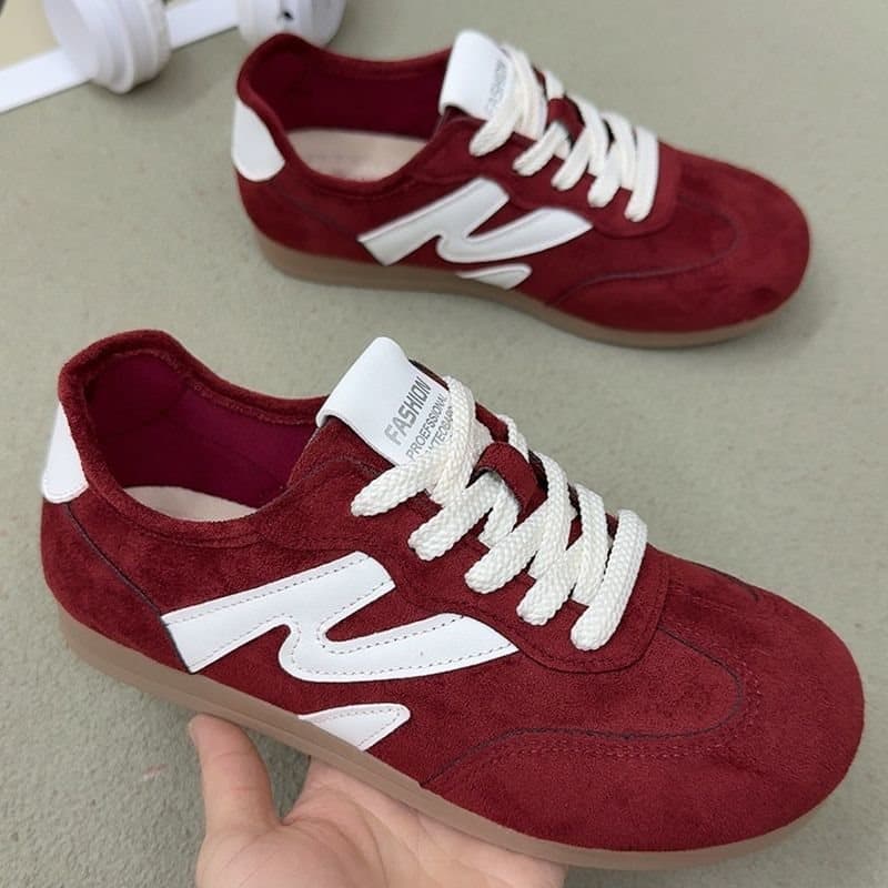 Women's Spring New Style Versatile Student Sneakers Fashion Lightweight Casual Sports Shoes Soft Sole Retro Agam Shoes