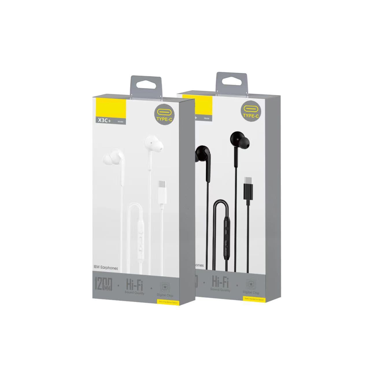 Semi-in-ear wired earphones type-c port high quality mobile phone computer universal wired earphones