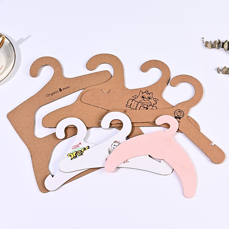 Cardboard hangers clothing children adult kraft paper hangers custom printing pet slippers paper hooks custom made