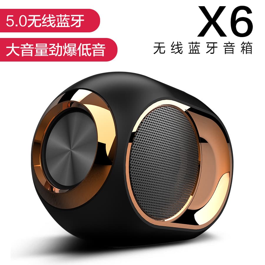 New X6 Bluetooth Speaker TWS Wireless Bass Card Mini Bluetooth Sound Wholesale Stock Available Motorcycle Equipment Accessories