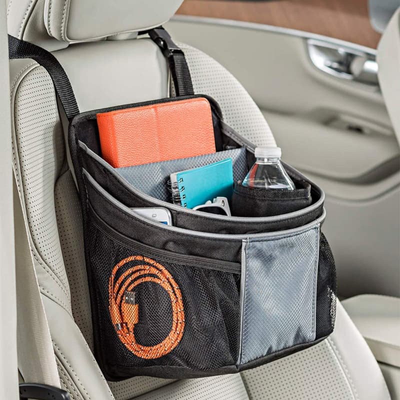 Foreign trade source, cross-border wholesale, large capacity front seat car storage hanging bag, custom adjustable Oxford cloth car bag