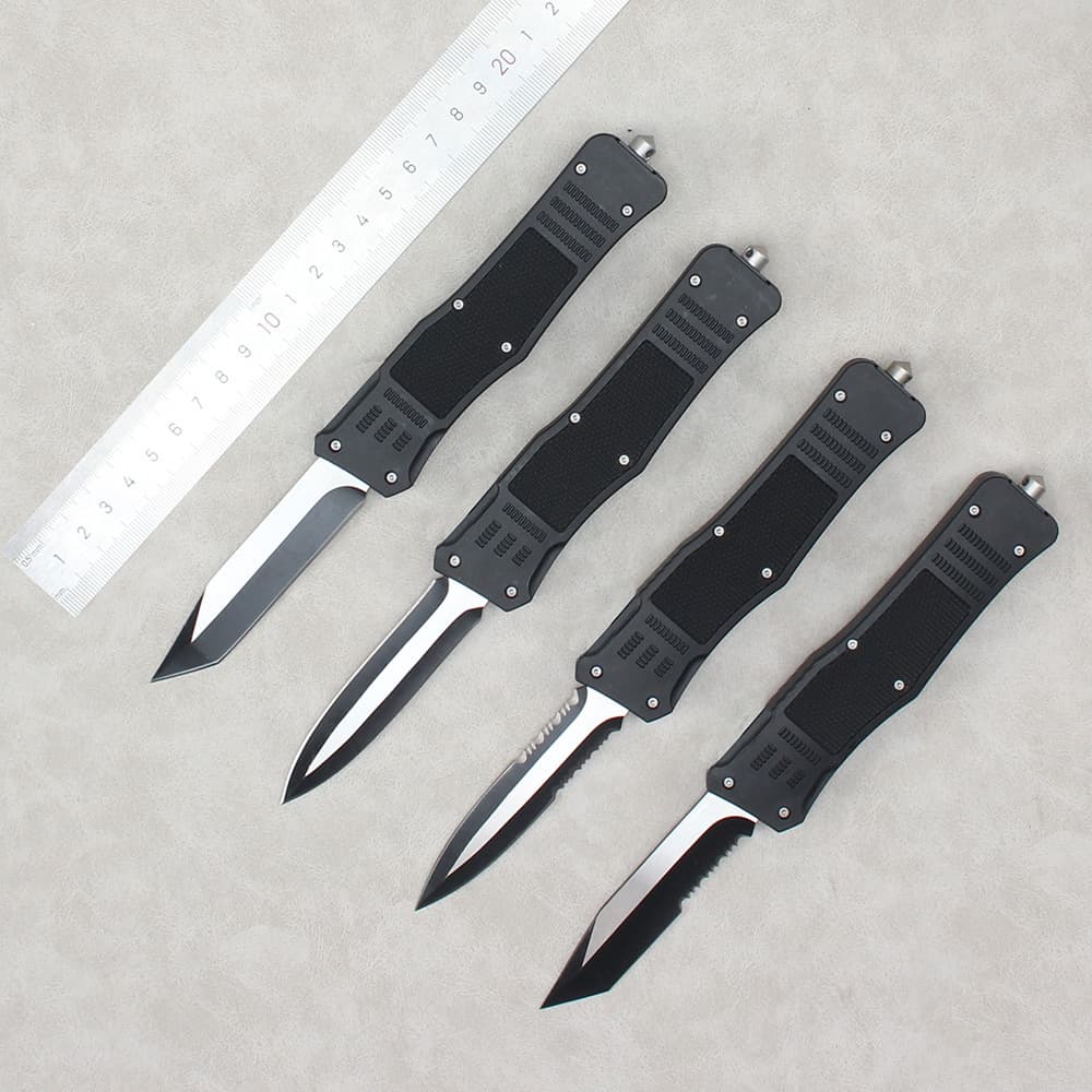 Cross-border hot-selling knife with small teeth, lightweight camping fruit knife, nylon fiberglass handle knife, camping outdoor knife