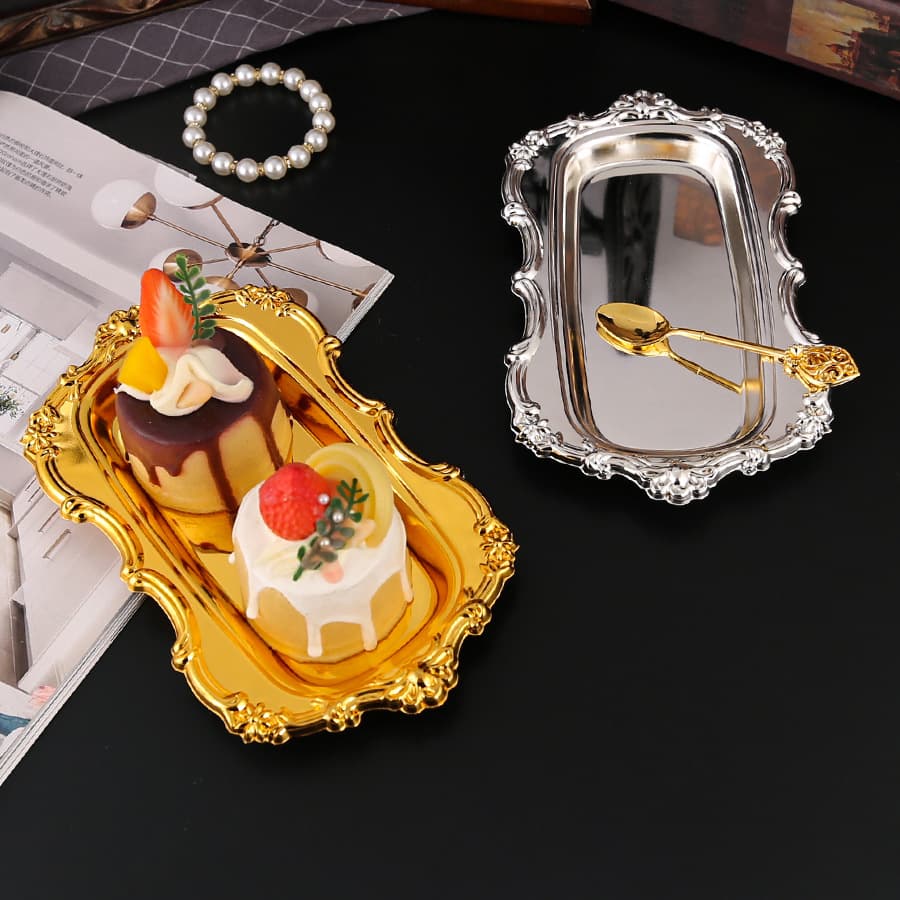 New Cake Plate Aromatherapy Candle Holder Tray Dessert Snack Dish Cosmetics Jewelry Storage Plate