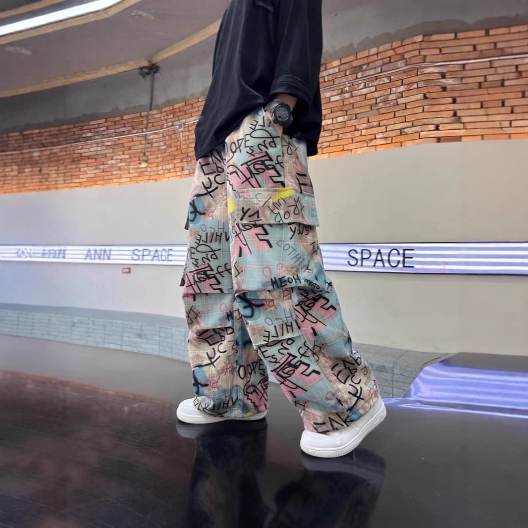 Boys' Cargo Pants 2025 New Style Streetwear Spring/Autumn Loose Fit Trousers for Older Kids Trendy