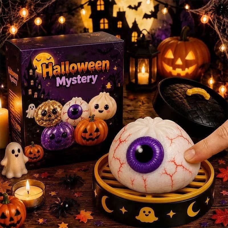 Halloween ghost pinch fun, cross-border maltose squeeze and vent toys, ready-made grab and decompression gift box set