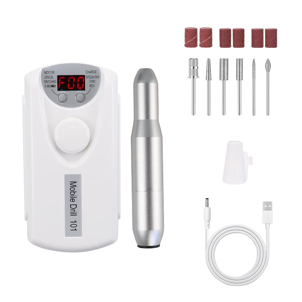 Cross-border Nail Drill Kit Rechargeable Portable Nail File 45000 RPM Powerful Nail Drill for Removing and Shaping Nails