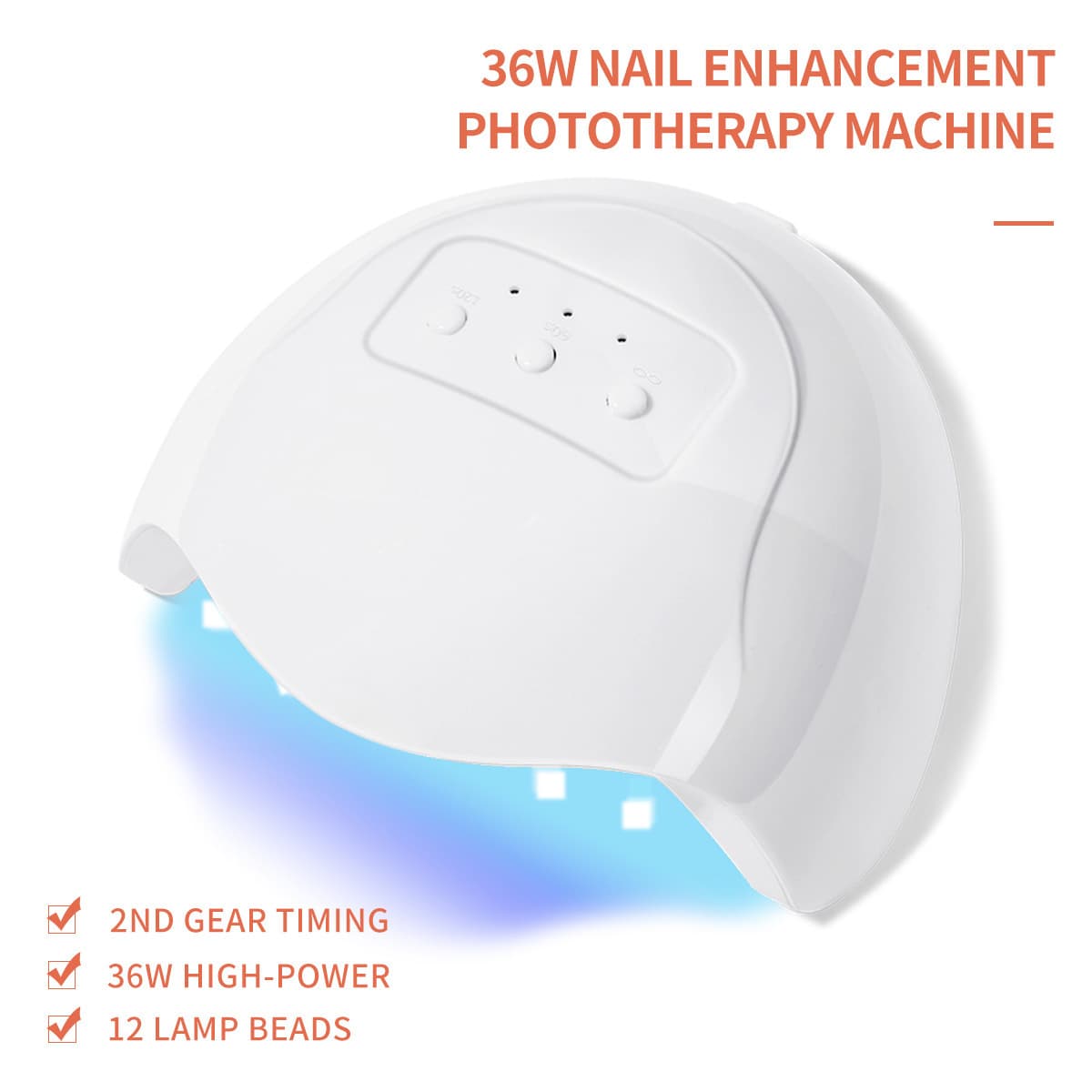 Nail Art UV LED Light Therapy Lamp USB Version White Color Nail Polish Gel Curing Lamp Professional Manicure Equipment