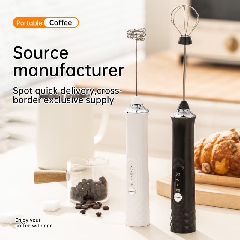 Wireless Charging Electric Whisk Coffee Frother Hand Mixer