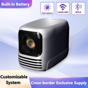 Export Special X5 Projector with Built-in Battery, Motorized Focus, Home Theater Android Portable Projector