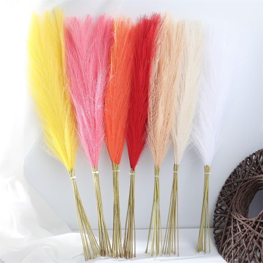 55cm Artificial Reed Pampas Grass Decorative Flower Arrangements for Living Room Wedding Floor Decoration Artificial Plants