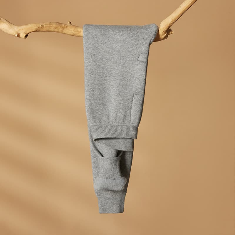 Winter Thermal Pants New Men's Long Pants Middle-Aged and Elderly Fleece-Lined Thermal Pants Comfortable Fitting Non-Tight Base Layer Pants