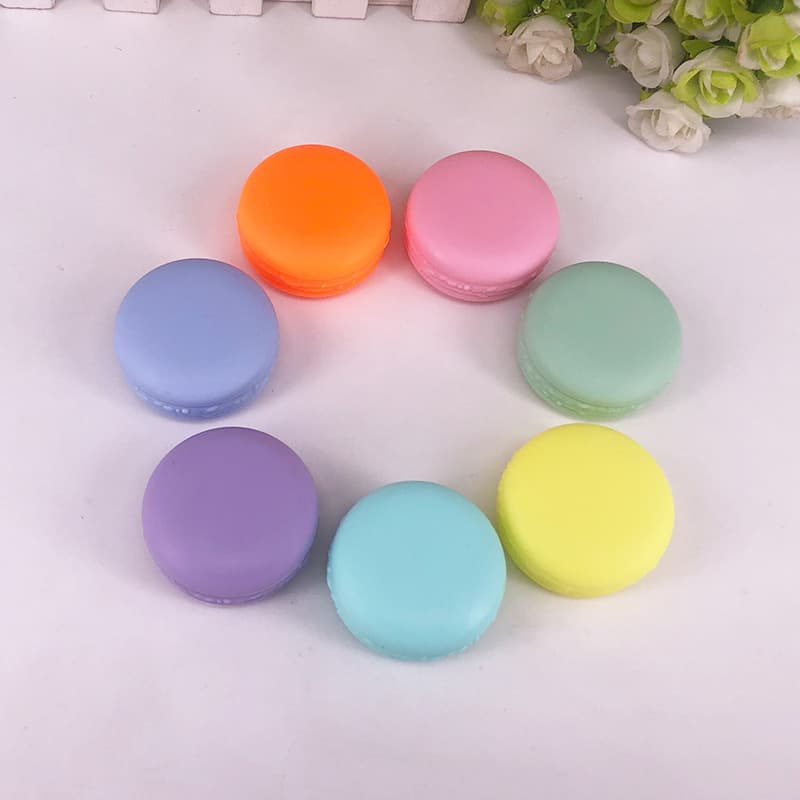 Macaron Cream Jar Lip Gloss Box Face Cream Jar Eyeshadow Box Loose Powder Box Small Sub-packaging Box Plastic Empty Bottle Packaging Material