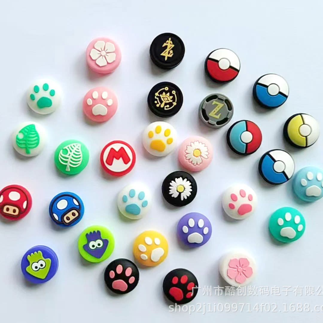 Switch Thumb Grip Caps OLED Cat Paw Silicone Joystick Cover OLED Lite Protective Case Controller Joystick Button