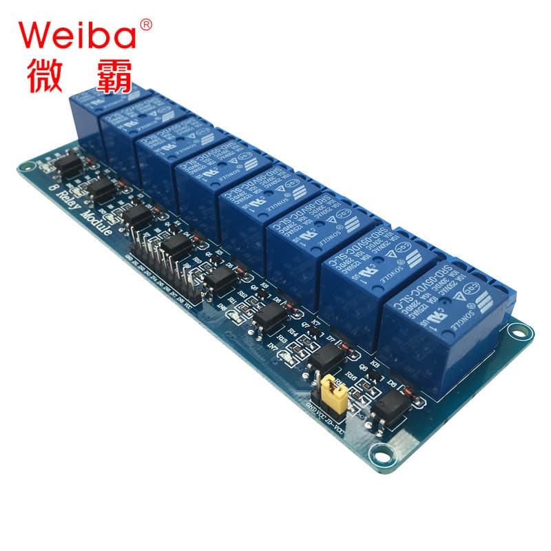 8-channel relay module, low-level trigger with optocoupler, 5V/12V relay, PLC control board, development board.