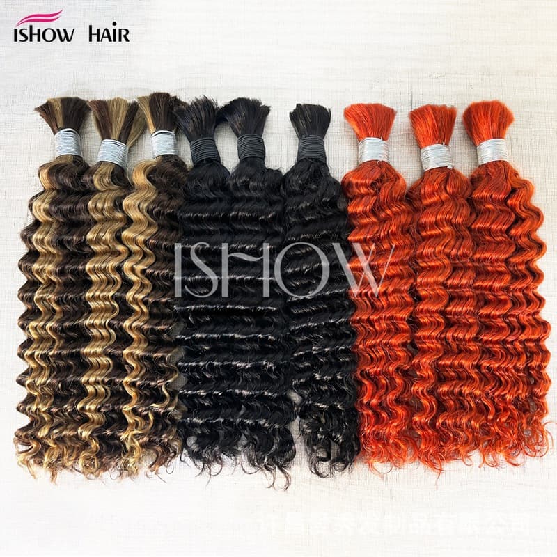 Wig Human Hair Handle Deep Wave Braiding Bulk Hair Export Wig Human Hair
