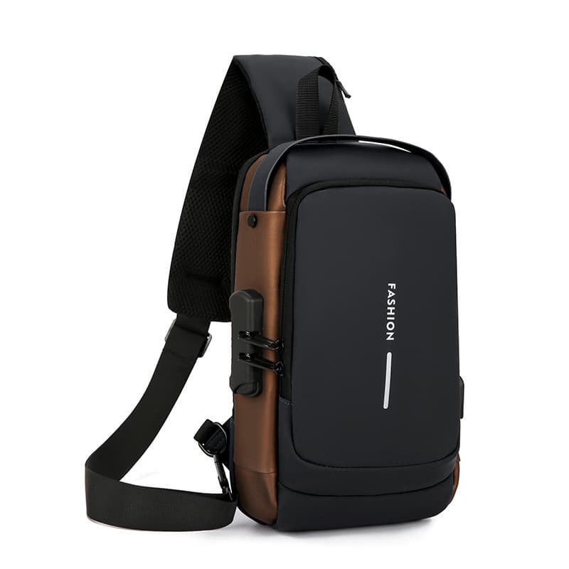 Cross-border men's casual shoulder bag, crossbody backpack, waist bag, business travel crossbody bag, women's new 2024 style.