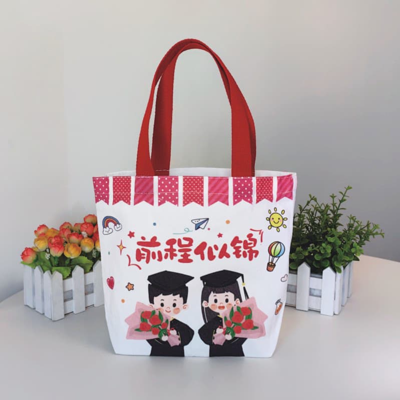 Canvas Tote Bag Student Book Bag Bright Future Book Drifting Bag Gift Cloth Bag Birthday Holiday Cloth Bag