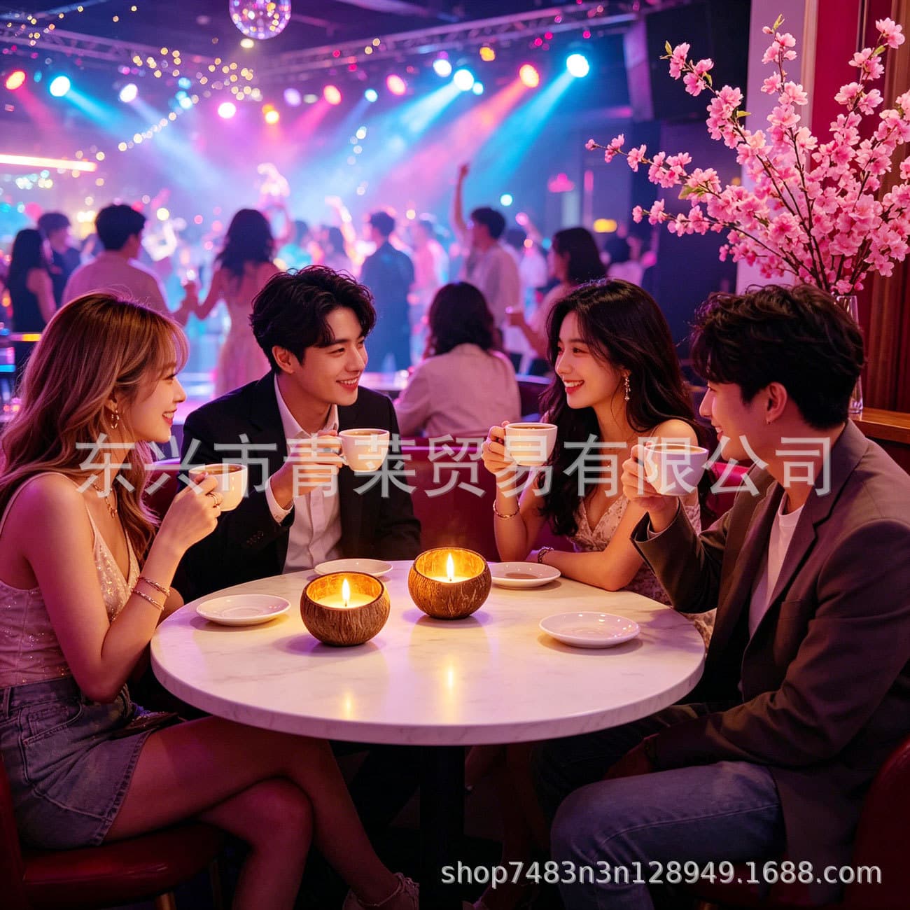 Wholesale aromatherapy candle coconut shell cup restaurant creative candle decoration modern simple dining mood candle cup