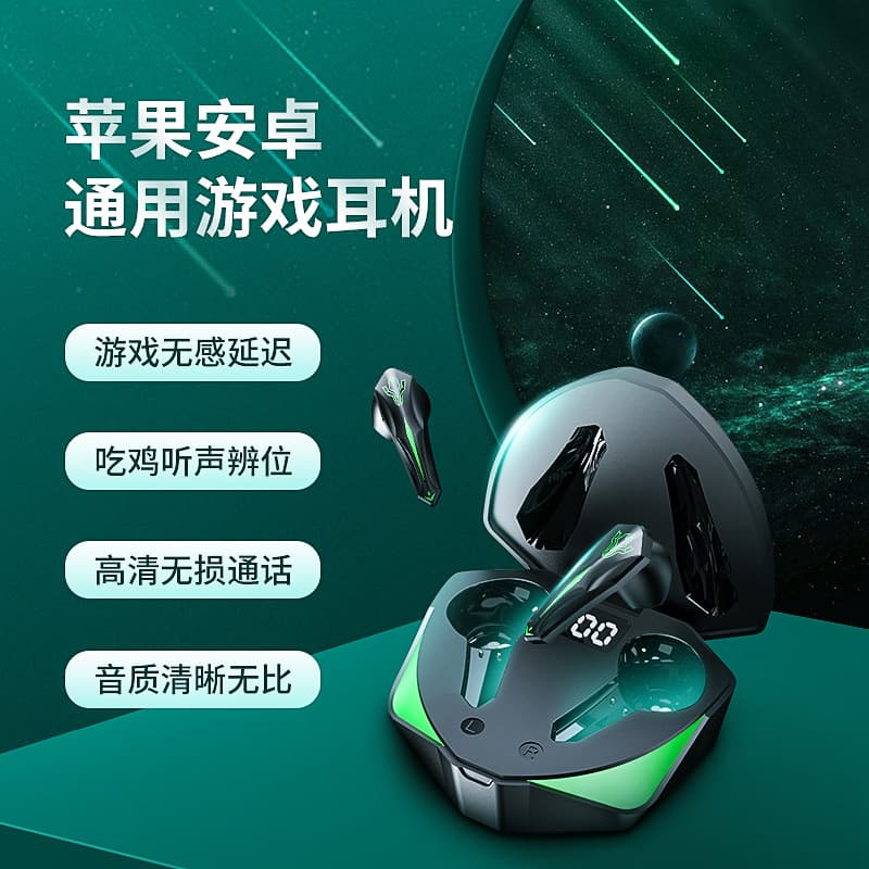 Bluetooth Earbuds True Wireless Semi-In-Ear Gaming Earphones Zero Latency Stereo Esports Headset