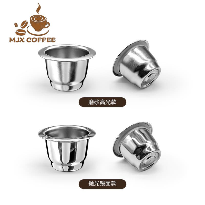 Cross-border Compatible Xiaomi Nespresso Stainless Steel Coffee Capsule Cup with Aluminum Foil Lid Reusable Shell