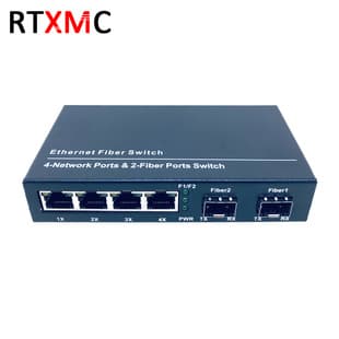Factory Direct Gigabit Fiber Optic Transceiver 2 Optical 4 Electrical Single Mode Single Dual Fiber Optical Switch SFP Media Converter