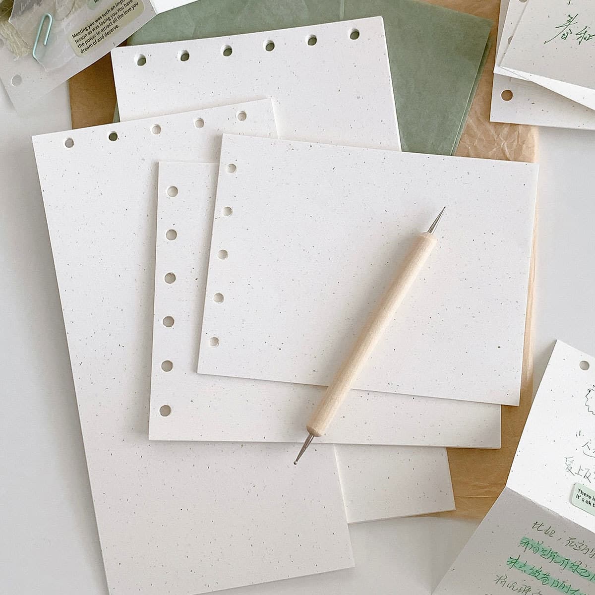 120g Seaweed Paper Inserts M5 A7 Two-Fold Three-Fold Specialty Paper Refill for Planner Journal