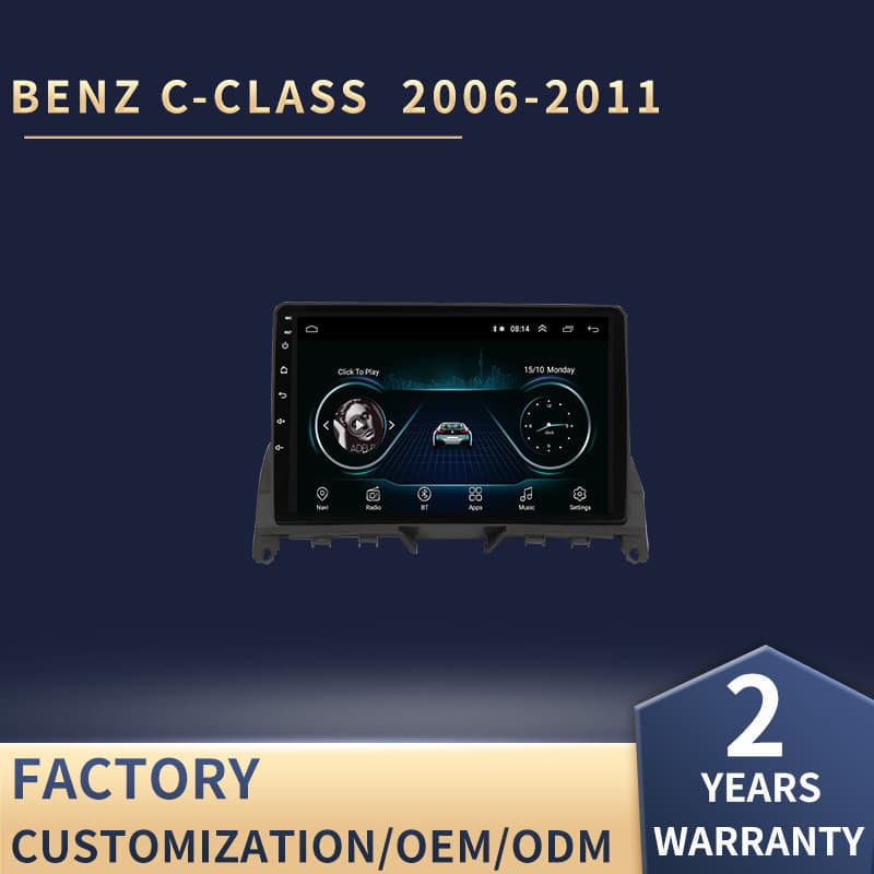 Android Car Navigation for Mercedes-Benz C-Class W204 Large Screen In-Dash Smart Connected All-in-One Unit