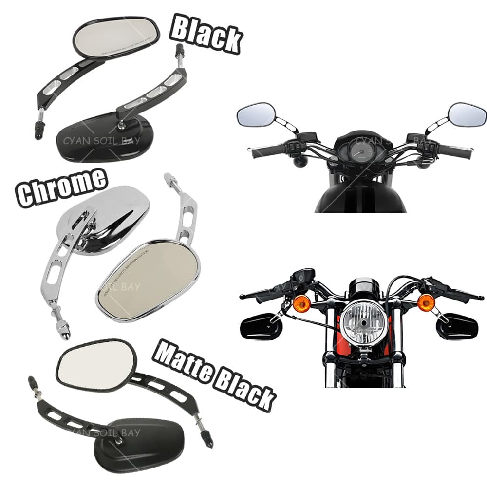 Compatible with Harley 48 Fatboy XL883 1200 Road King Glide Motorcycle Modified Rearview Mirror