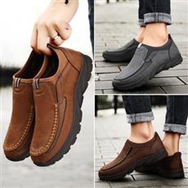 Men's Spring and Autumn Old Beijing Cloth Shoes Cross-Border Large Size Middle-Aged and Elderly Father Shoes Anti-Slip Soft Sole Men's Casual Shoes