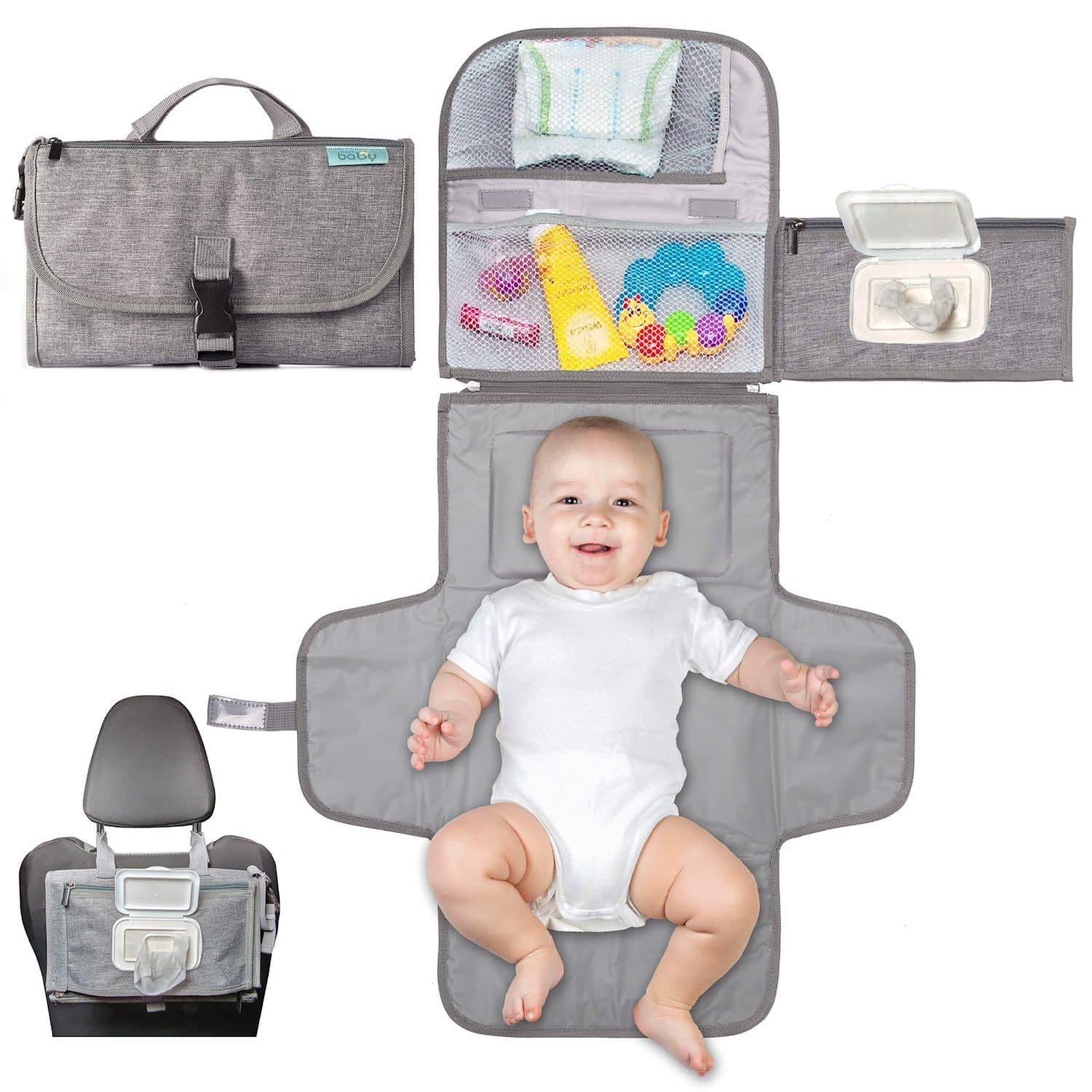 Amazon Best Selling Portable Diaper Changing Pad Waterproof Foldable Stroller Hanging Newborn Diaper Pad