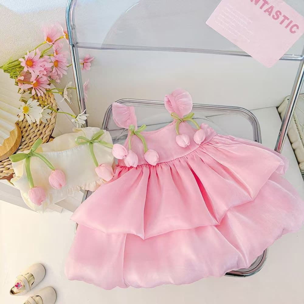 Girls Summer Dress for Toddlers 2026 New Style One-Year-Old Two-Year-Old Baby Girl Summer Dress Floral Dress