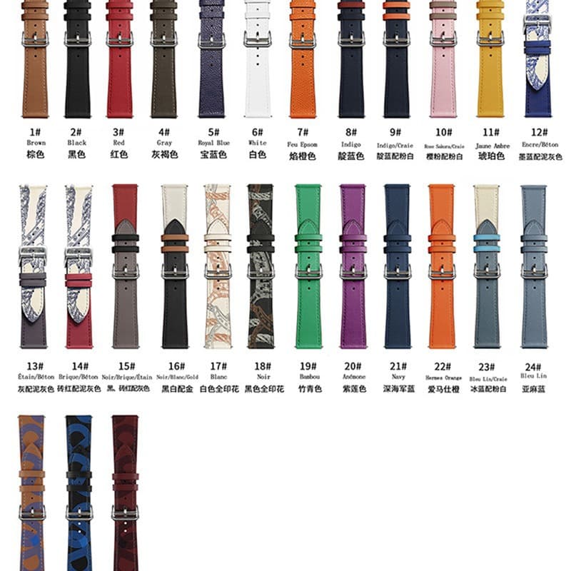 Compatible with Samsung Watch 3 / 20mm 22mm PU Leather Single Loop Smart Watch Band Sporty Style