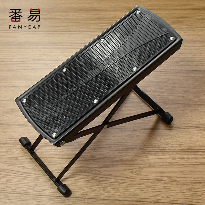 Free Shipping / Foot Pedal / Guitar A1P60 - 4-Level Adjustable Pedal Folk Wood Footrest Foot Stomp