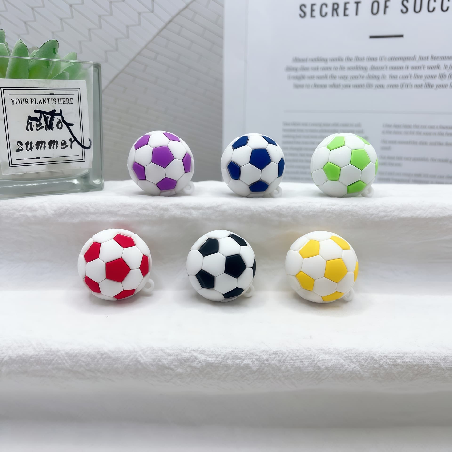 Creative Cartoon Football Keychain World Cup Mini Football Pendant Sports Peripheral Gift Football Keychain