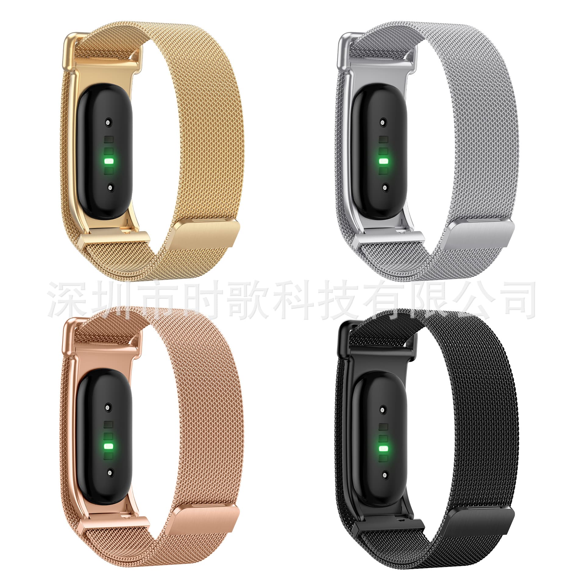 Compatible with Google Fitbit Air Watch Milanese Loop Band Google Fitbit Air Bracelet Metal Strap