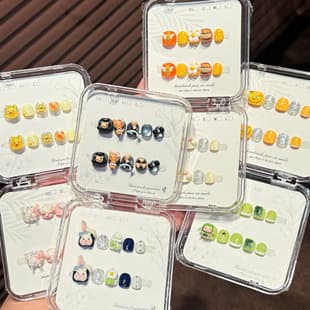 Handmade Kids Nail Art Collection - Cute Cartoon Press-On Nails for Girls, Wearable Nail Stickers Wholesale