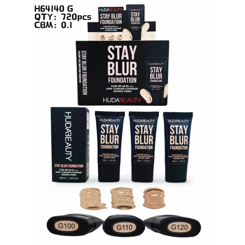 HUDA Huda beautiful BEAUTY liquid foundation light and full coverage natural waterproof long-lasting facial foundation three-color mixture