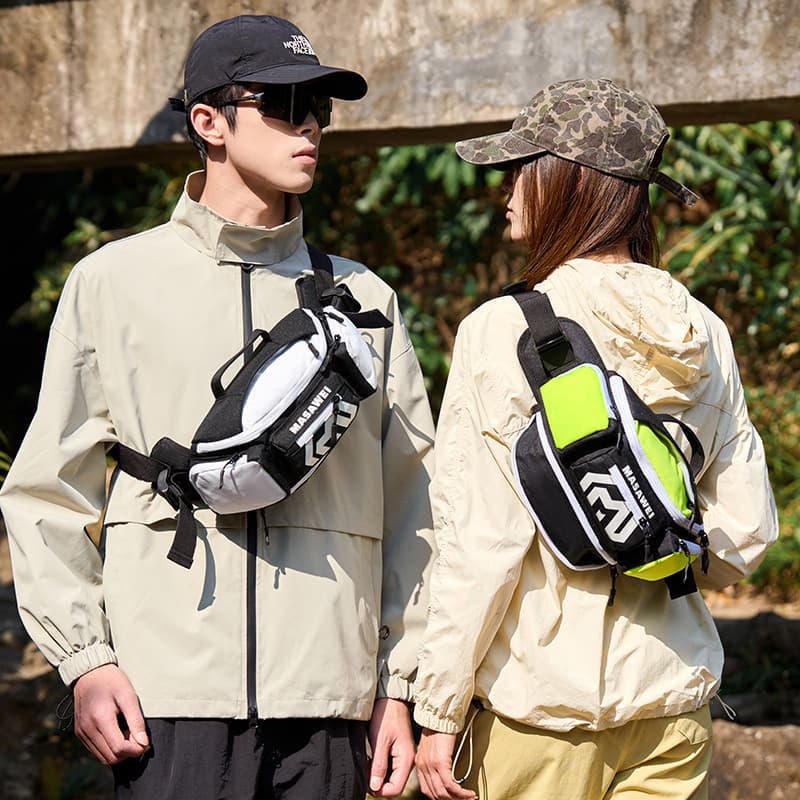 Waist Pack Casual Men's Multi-functional Sling Bag Motorcycle Gear Cycling Crossbody Bag Multi-pocket Sports Water-resistant