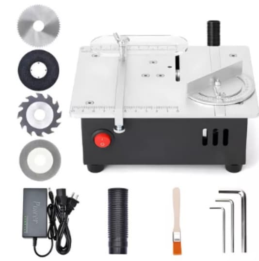 Cross-border Desktop Mini Table Saw 2-inch Aluminum Alloy Mini Electric Saw Small Benchtop Cutting Machine Mini Table Saw