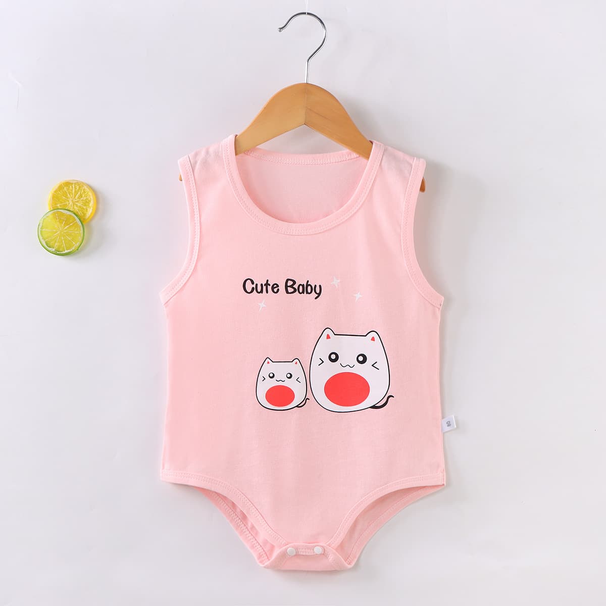 2026 Newborn Baby Bodysuit Summer Infant Sleeveless Triangle Romper Class A Baby Onesie Vest
