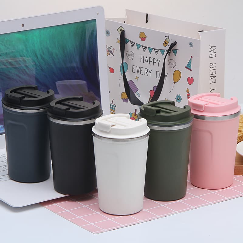 Second generation 304 stainless steel coffee cup office portable gift cup thermal insulation cold insulation leisure mug thermos cup