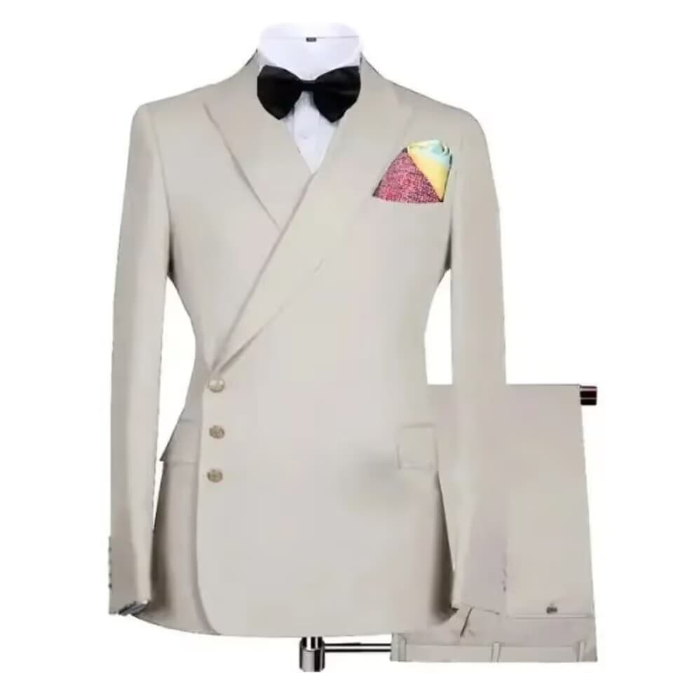 New Men's Suit Two-Piece Set for Wedding Groom Best Man Blazer Suit Set